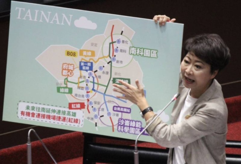 陳亭妃質詢力促南捷路網加速 工程會4月現勘藍線拚10月發包