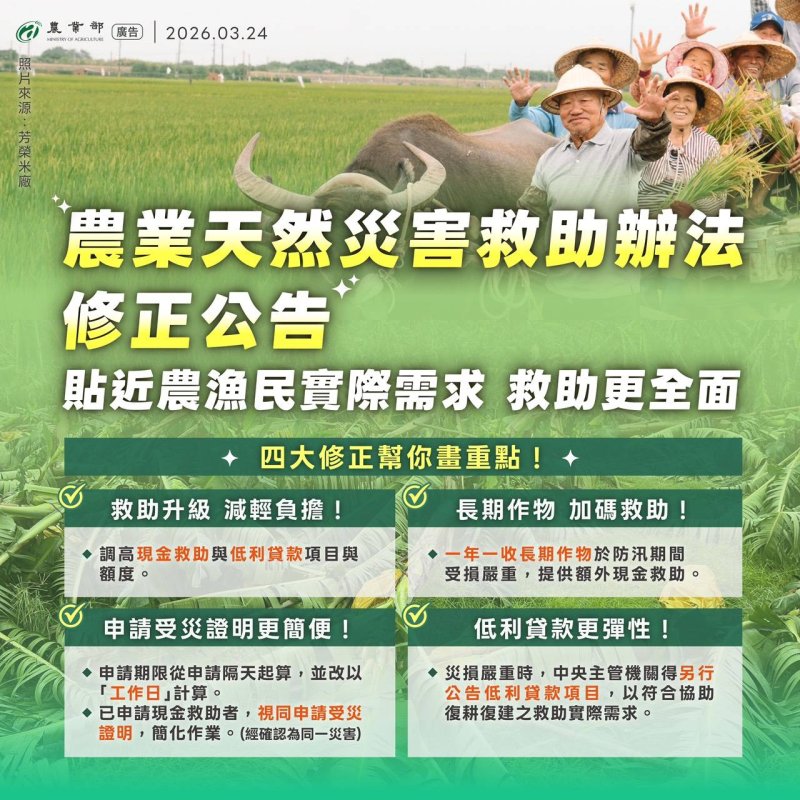 邱議瑩爭取農災救助制度升級　補助加碼、申請簡化　強化農民復耕韌性