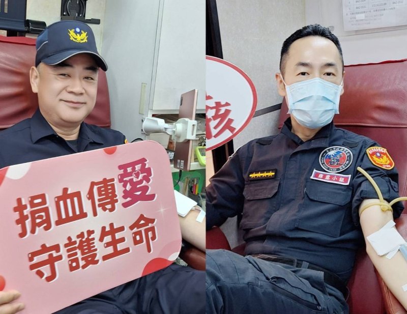 北市警局警察節公益活動熱血登場 警察同仁挽袖捐血