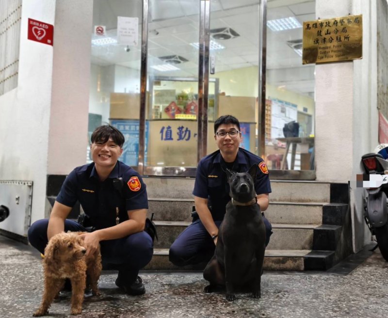 紅貴賓雨夜走失　警犬「黑醬」一聲示警衝出派出所助警尋回