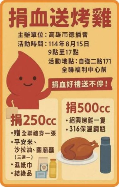 德播會攜手交通大隊　捐血送烤雞活動溫暖登場
